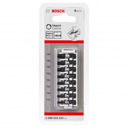 Bosch Impact Control bit set Impact Control, 8 pcs. (T15-T40)