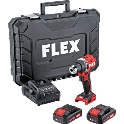 Flex cordless screwdriver-drill, DD 2G 18V, LD (2 x 2.5 Ah batteries, charger, suitcase)