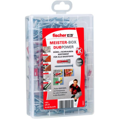 Fischer dowel assortment Meisterbox DUOPOWER + screws 160 pieces.