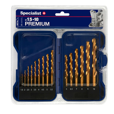 Titanium drill bit set 15 pcs.