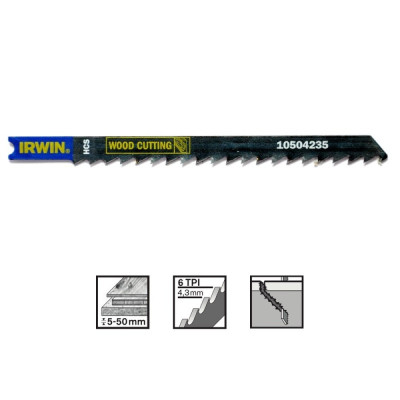 IRWIN Jig saw blades, 5PK U144D