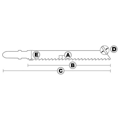 Jig saw blade for wood, clean and fast c