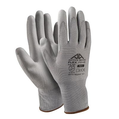 Grey Polyurethane Gloves L