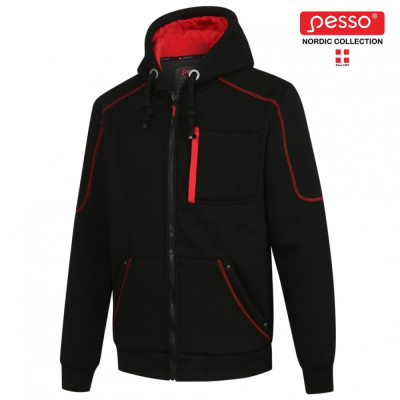 The classic zip through hoodie Pesso Portland, black M