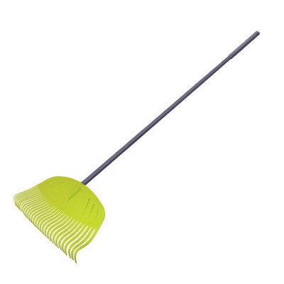 Plastic leaf rake, 29T, steel handle 1630mm