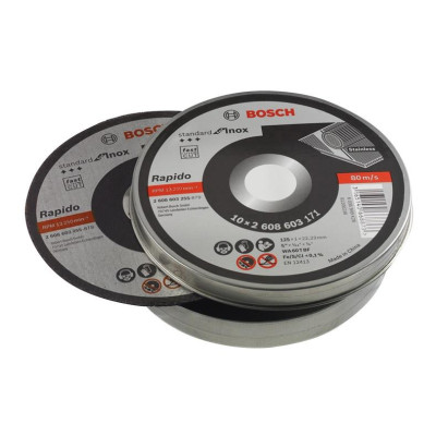 Pjovimo diskai Bosch, 125 x 1 x 22.23 mm, 10 vnt