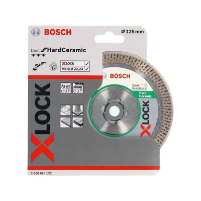 Deimantinis pjovimo diskas BOSCH X-LOCK 125x1,4x10 mm