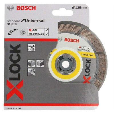 Deimantinis pjovimo diskas BOSCH X-LOCK 125x2x10 mm