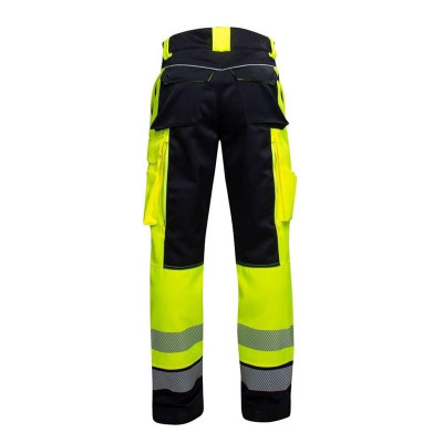 Darbo kelnės Ardon Hi-viz Signal, juoda/geltona, 56