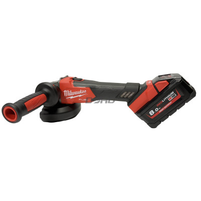 Akumuliatorinis kampinis šlifuoklis Milwaukee M18 FSAG125X-0X FUEL, 18 V, 125 mm + lagaminas